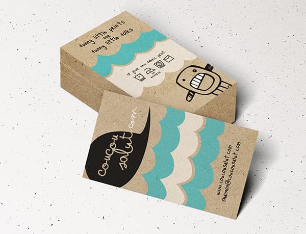 Kraft paper business cards