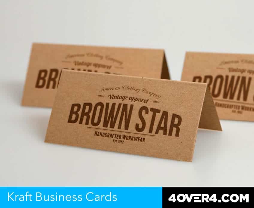 kraft business cards