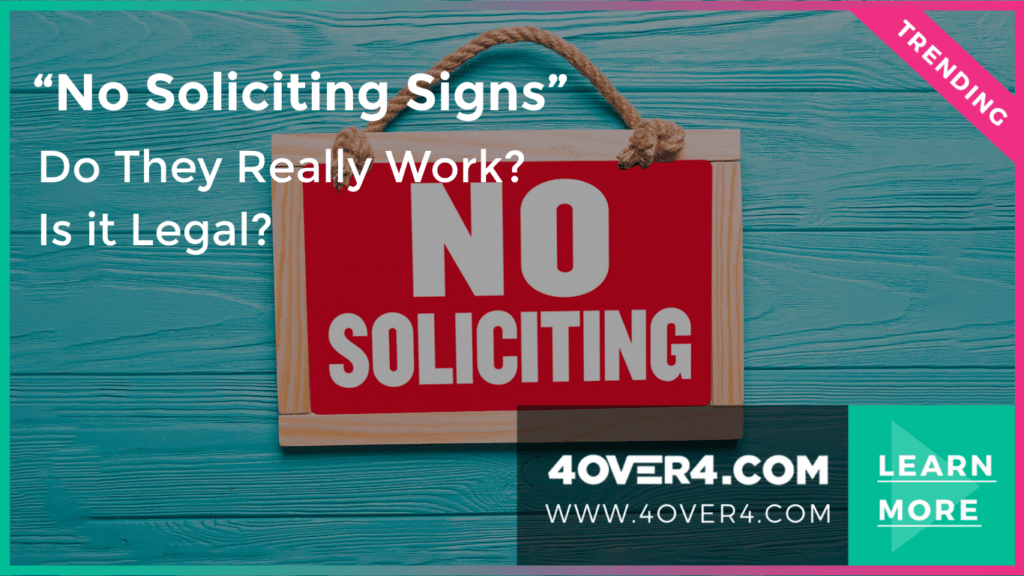 The Guide to No Soliciting Signs: How to stop door-to-door solicitors