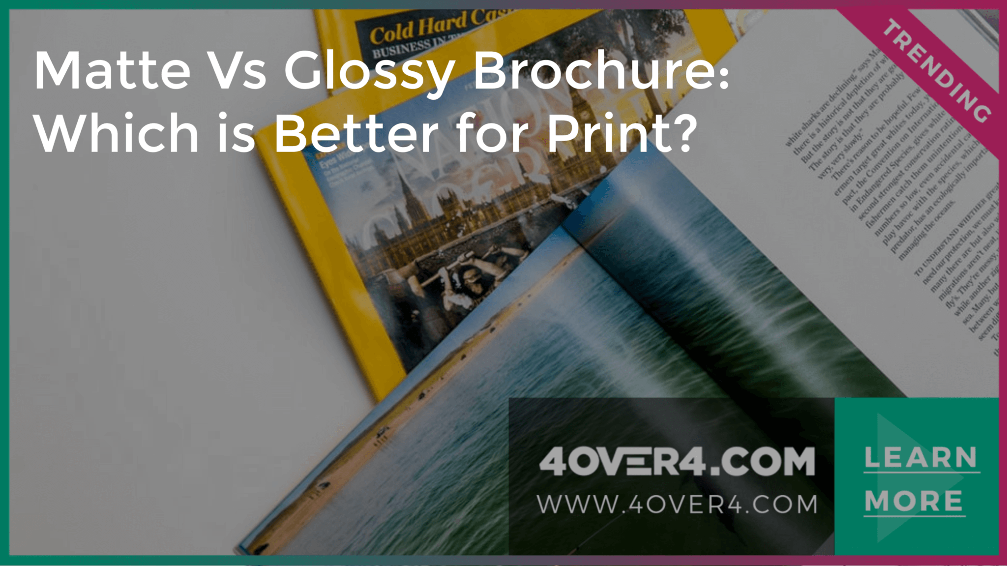 Matte Vs Glossy Brochure Which Is Better For Print?