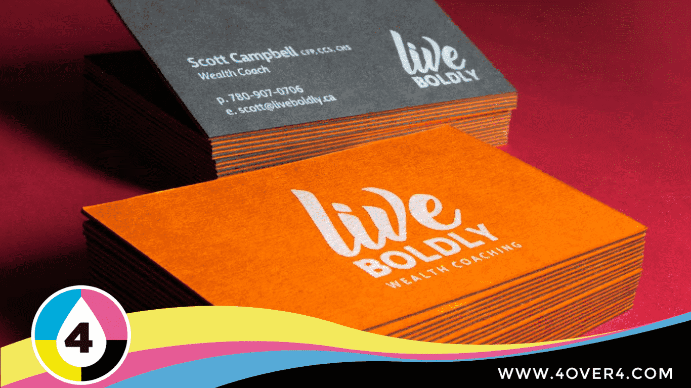 Orange color matte finish cards