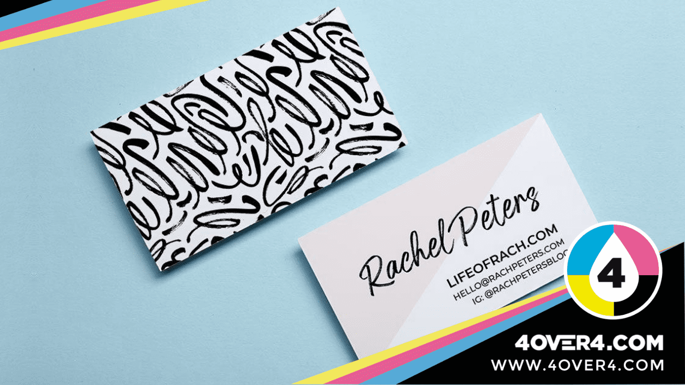 Why Business Cards are Important in Today's Digital World 4 Dual white shade front and abstract printed card