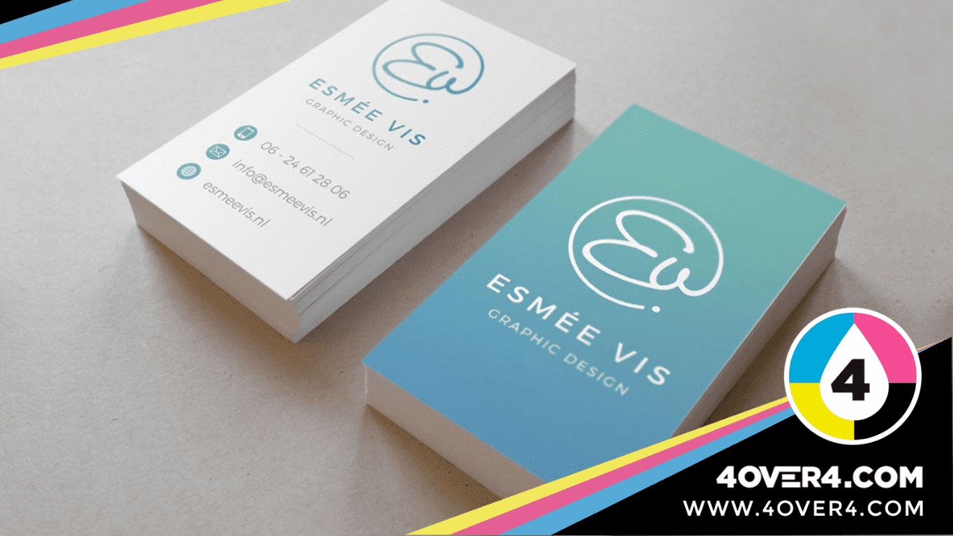 Information You Should / Shouldn't Include on Business Cards 7 Blue and white both side printed cards