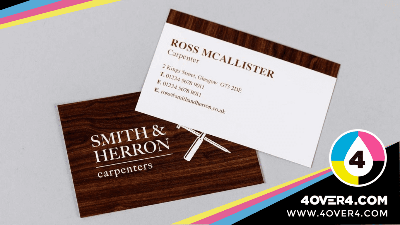 Carpenter's-business-cards-in-wood-brown-color
