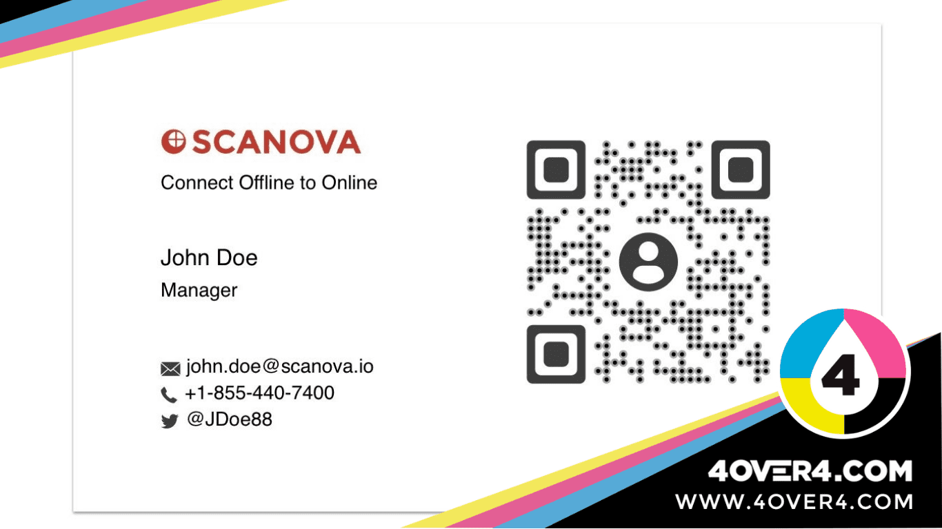 plain-white-business-card-with-qr-code