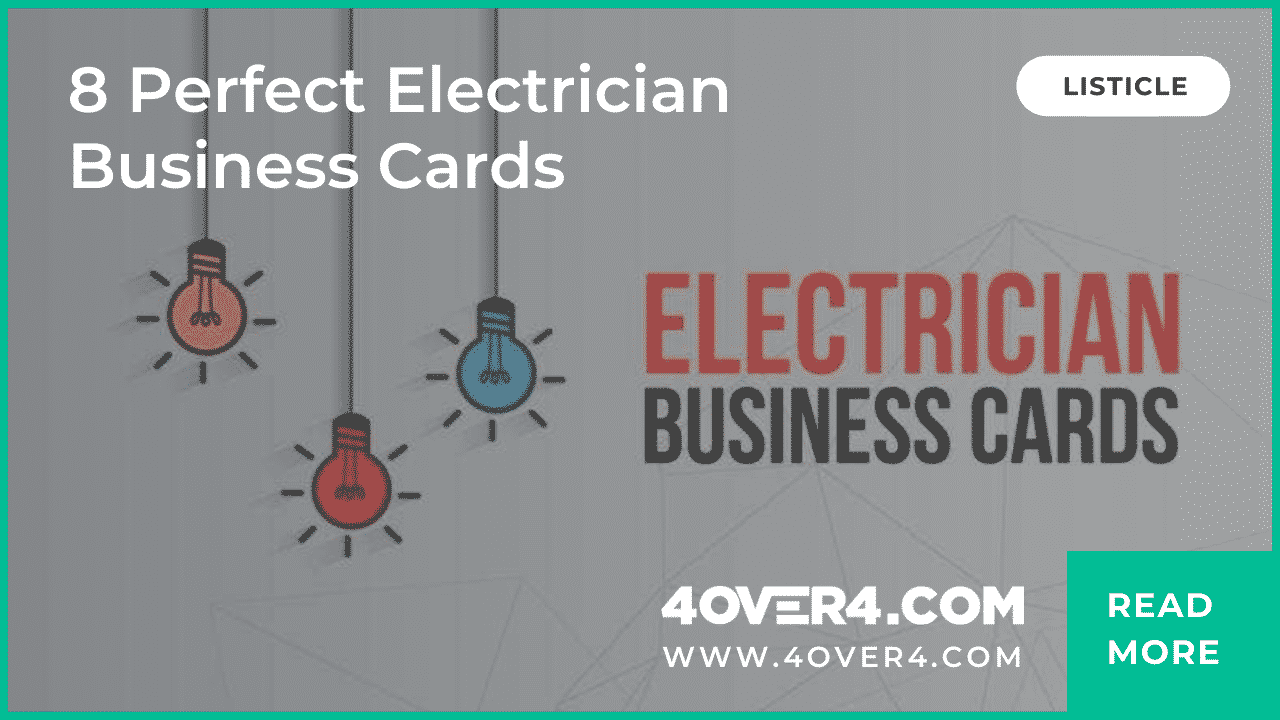 8 Perfect Electrician Business Cards