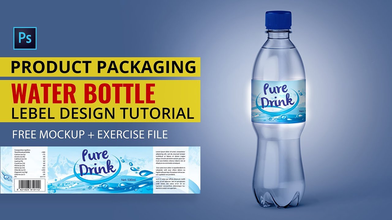 Amazing Custom Water Bottle Labels Design