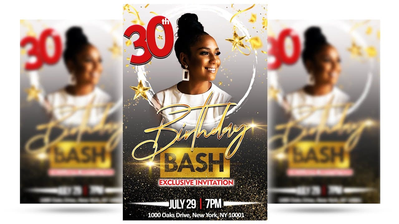 Beautiful Custom Metallic Flyer Design in Photoshop 2020