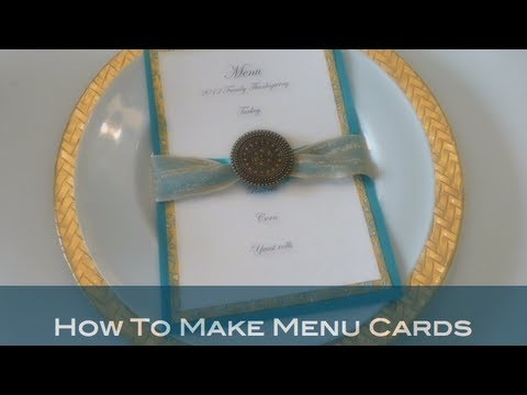 DIY: How To Make Stunning Custom Menu Cards