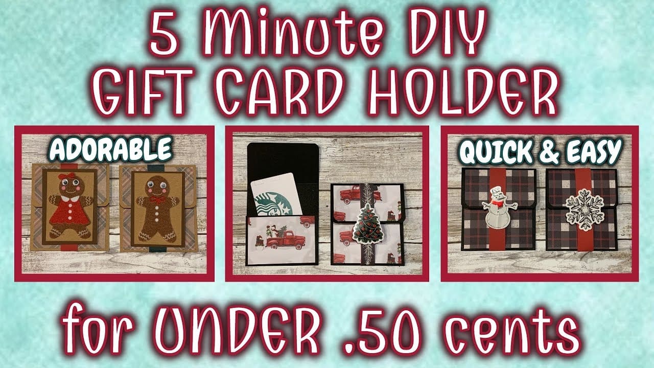 5 Minute DIY Custom Gift Card Holders for Under .50 cents