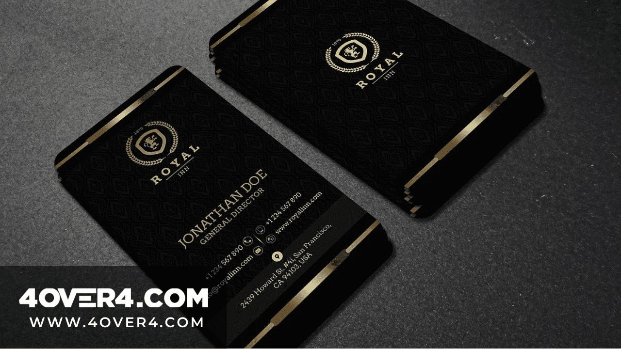 FREE ONLINE distinct black on black blind EMBOSSED business card template