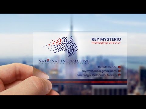 Professional 30 Mil Clear Plastic Business Card Design in Adobe Illustrator