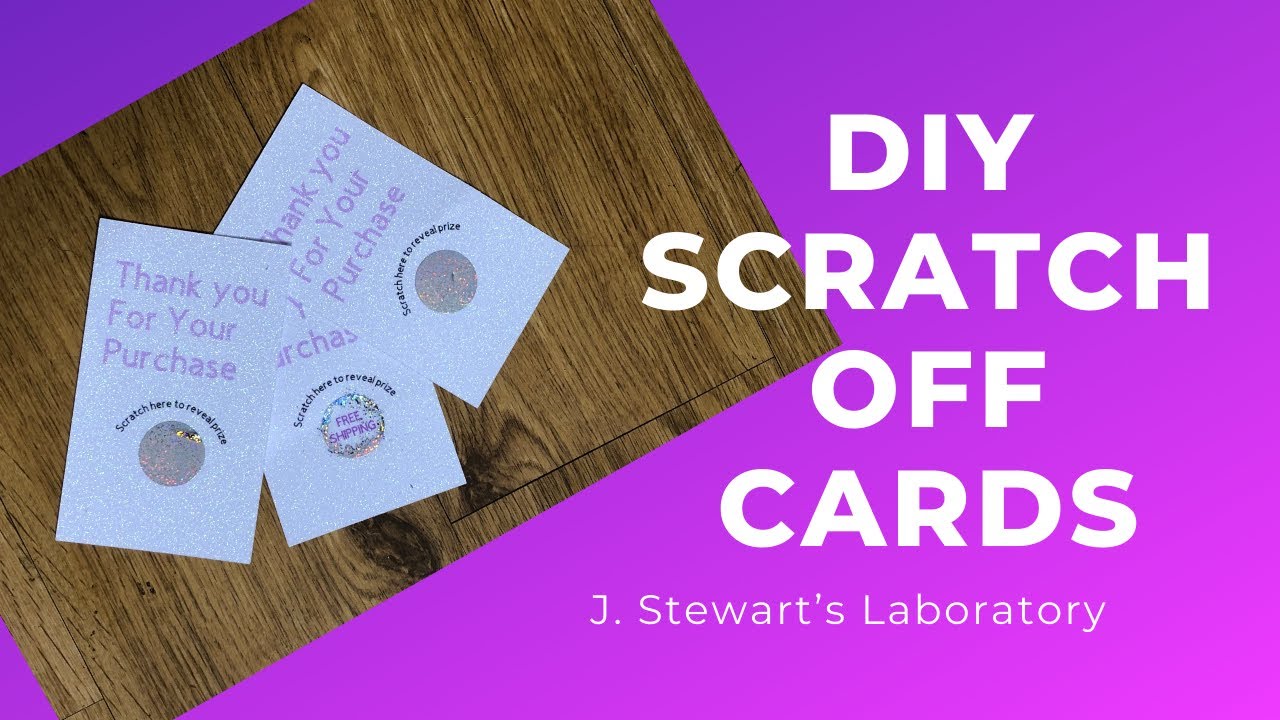 Amazing DIY Scratch Off Card/Print and cut cards