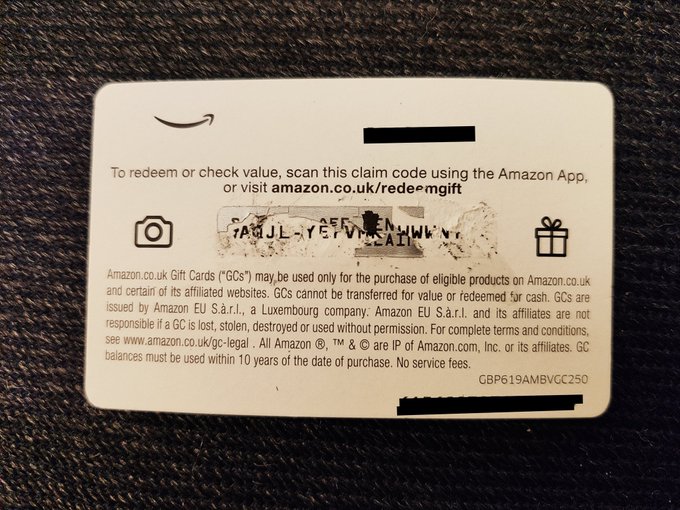 gift card pin scratched off google play