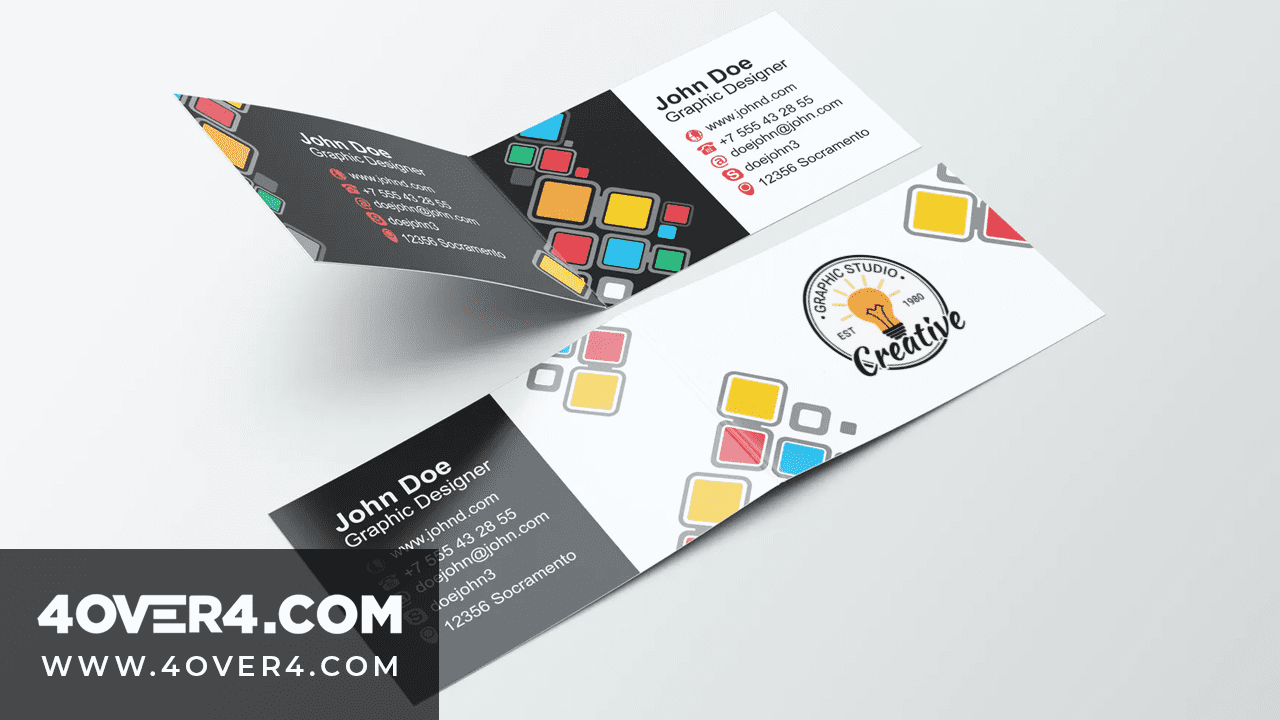 Stunning Folded Business Card to Maximize Your Business Image