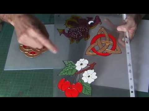 How to make Beautiful Window Stickers / Peelies with Glass Paint