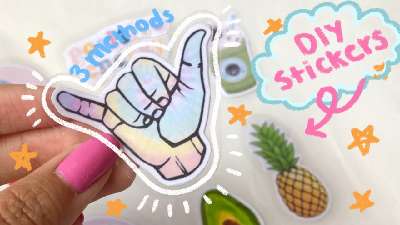 3 Ways to Make Beautiful DIY Stickers | Using Stuff You Have At Home!
